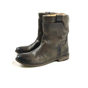 Frye Women’s Leather Boots Low Heel Brown Sz 8